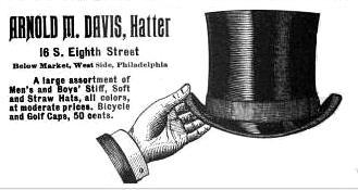 Arnold M Davis,hatter,16 8s REPORTERS NOSEGAY 1896