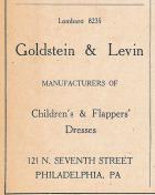 Goldstein+Levin, Flapper Dresses, 121 7n 1925 Wanamaker Diary