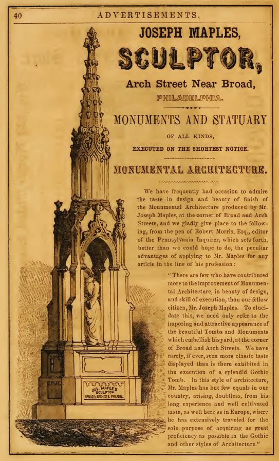 BB Jos Maples sculptor 1342 Arc McElroy 1860