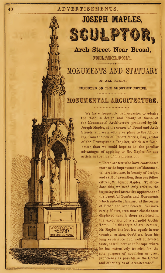 BB Jos Maples sculptor 1342 Arc McElroy 1860