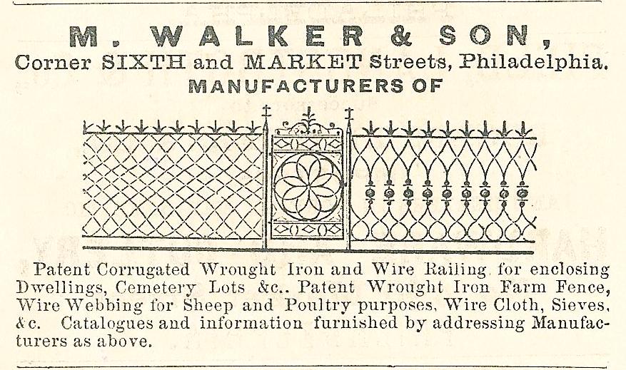 M Walker+Son, wrought iron+railing Mkt+6 Cowells Business Directory 1860 p137