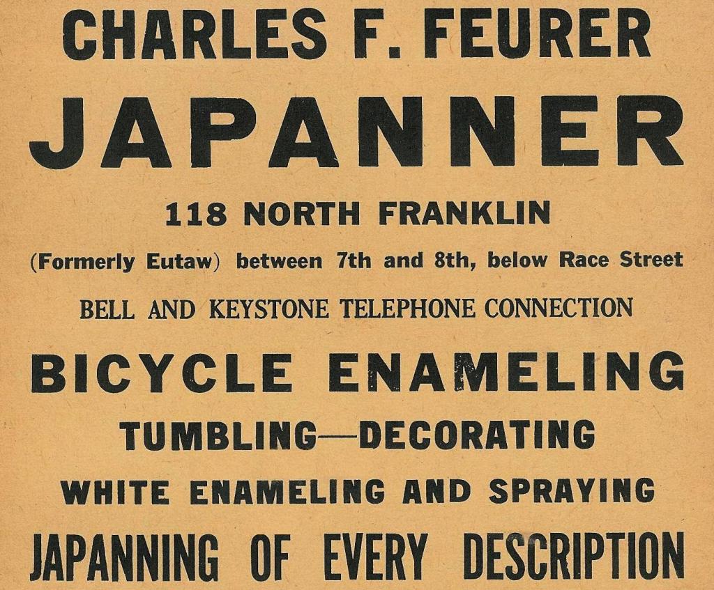 Chas F Feurer, japanner 118 FrklN Boyds Bus Direct 1917 1715