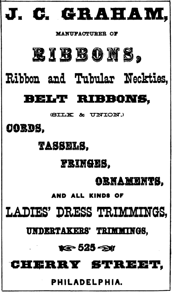 JC Graham, ribbons, etc 525 Chy Freedley 1867 274 - Copy