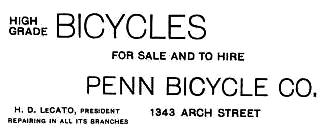 Penn Bicycle Co,1343 Arc REPORTERS NOSEGAY 1896