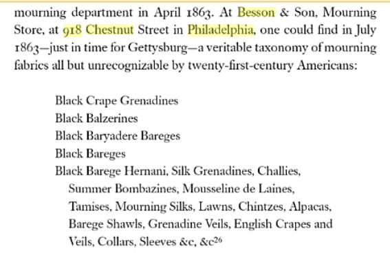 ZZ Besson's Mourning Store 918 Chst July 1863 THE REPUBLIC OF SUFFERING 152