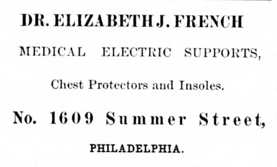 Eliz J French electrical supports 1609 Summer NEW CENTURY FOR WOMAN 24 June 1876