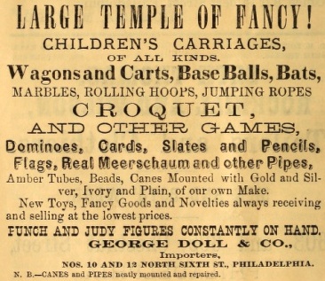 Geo Doll+Co, Temple of Fancy game cane toy novelty 12-10 6n PUNCH+JUDY 1874 p 18