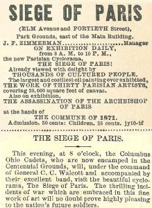 The Siege of Paris, Elm and 40 at Centennial The Press 19 July 1876