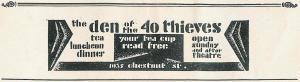 Den of 40 Thieves 1929 Walnut Street Th
