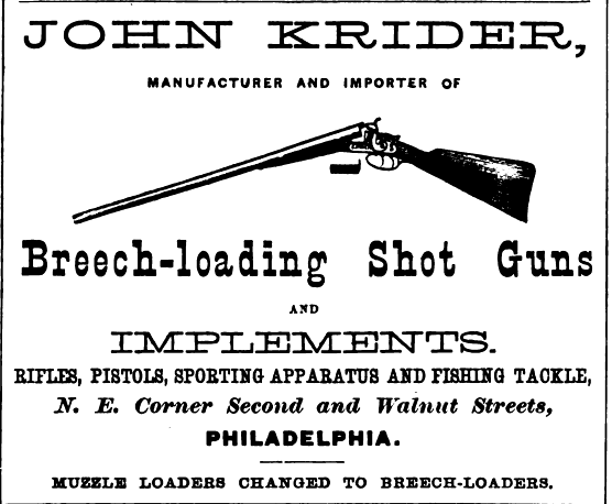 Krider Jhn Krider, shot guns 2n+Wln ne Freedley 1867 531